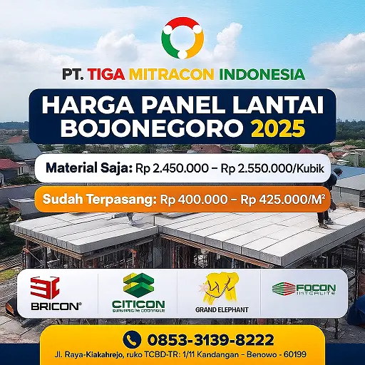 Harga Panel Lantai Bojonegoro 2025 | Citicon, GE, Bricon, Focon