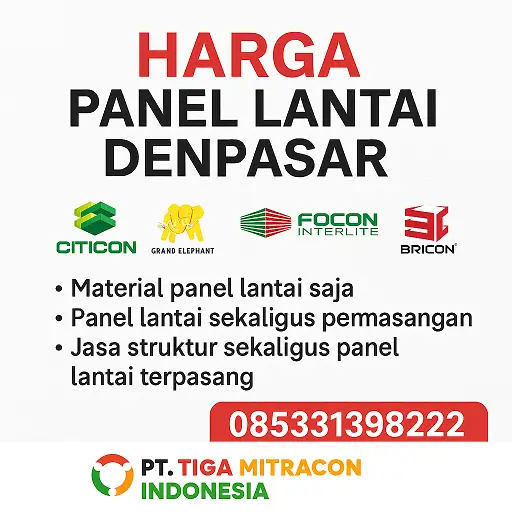 Harga Panel Lantai Denpasar 2025 – Citicon, GE, Bricon, Focon