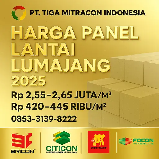 Harga Panel Lantai Lumajang 2025 | Citicon, GE, Bricon, Focon