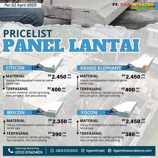 Update Harga Panel Lantai 2025