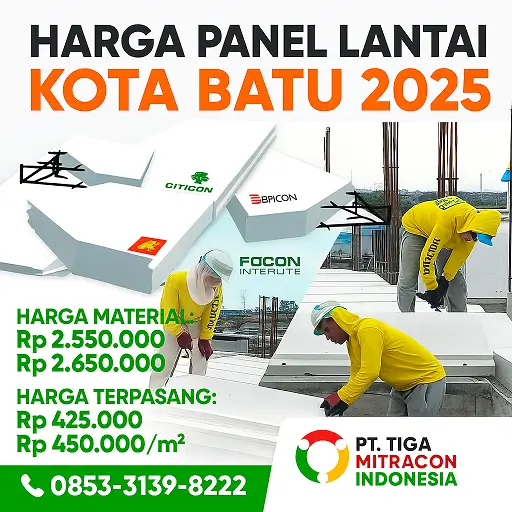 Harga Panel Lantai Kota Batu 2025 | Citicon, GE, Bricon, Focon Terpasang
