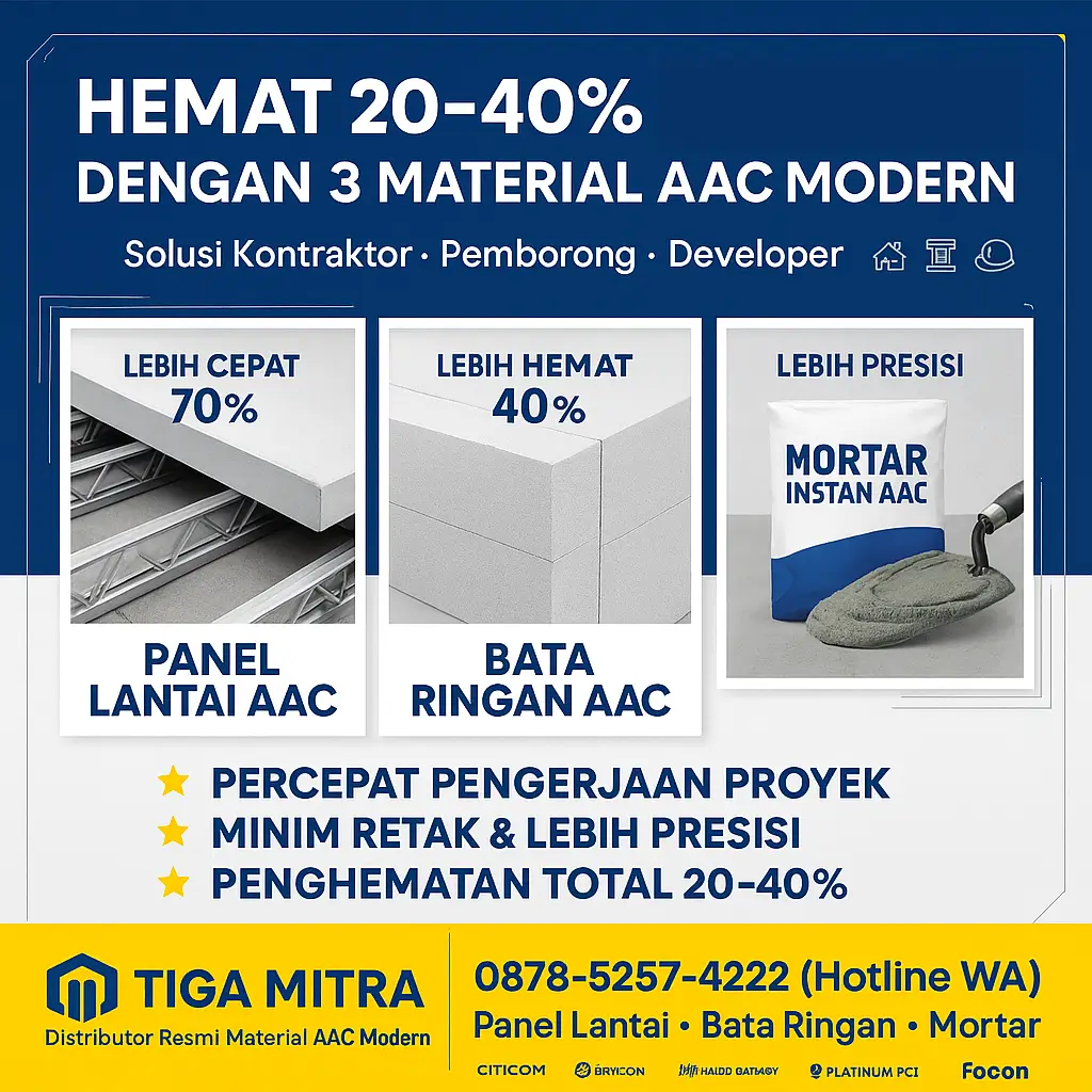 Cara Kontraktor Hemat 20–40% Biaya Proyek dengan Material AAC