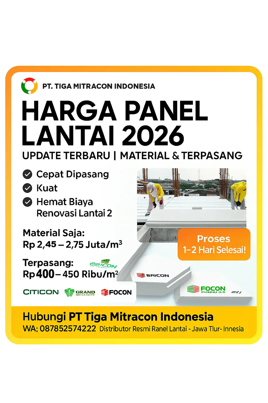 Harga Panel Lantai 2026 Terbaru | Update Material & Terpasang