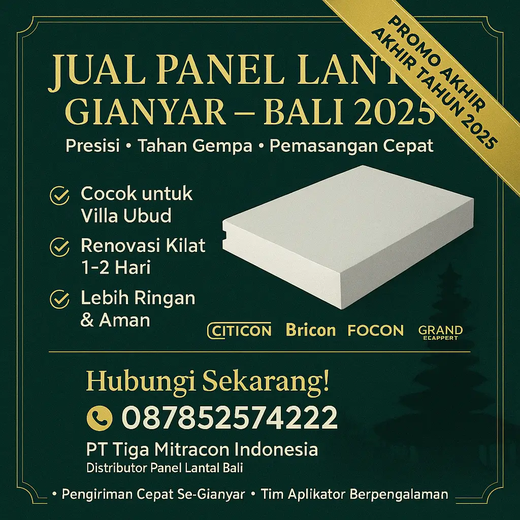 Jual Panel Lantai Gianyar Bali 2025 – Harga & Promo Akhir Tahun