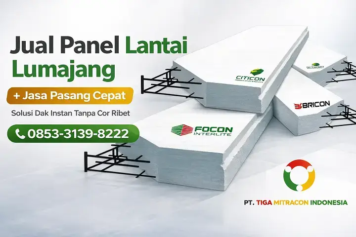 Panel lantai AAC precast Citicon Focon Bricon Grand Elephant untuk dak cepat proyek rumah dan ruko di Lumajang dari Tiga Mitra